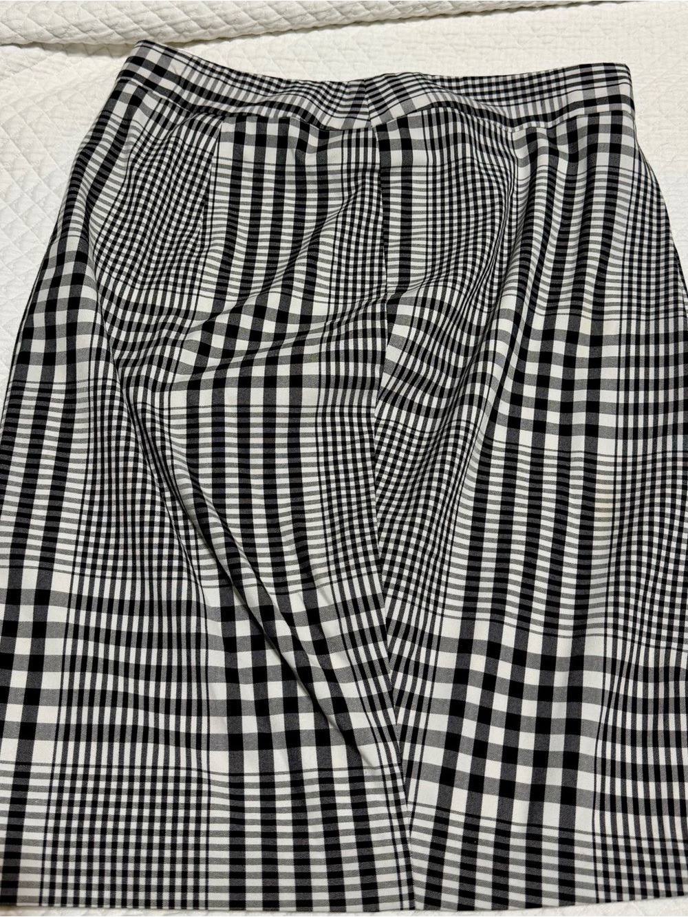 The Limited Black and White Gingham Skirt